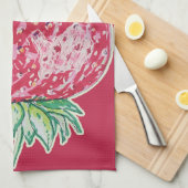 Staande aardbei theedoek (Quarter Fold)
