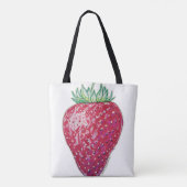 Staande aardbei tote bag (Achterkant)