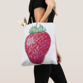 Staande aardbei tote bag (Dichtbij)