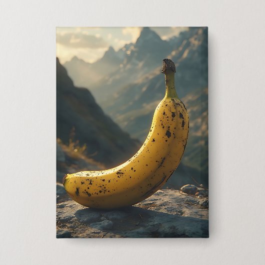 Staande banaan in de berg button (Voorkant)