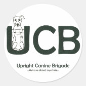 Staande Canine Brigade Sticker (Voorkant)