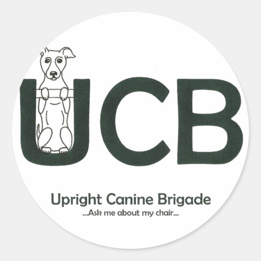Staande Canine Brigade Sticker (Voorkant)
