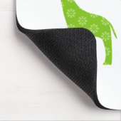 Staande Giraffe (groen) Muismat (Hoek)