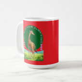 staande giraffe koffiemok (Voorkant links)