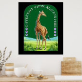 staande giraffe poster (Keuken)