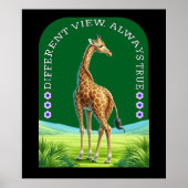 staande giraffe poster (Voorkant)