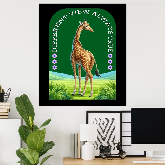 staande giraffe poster (Thuiskantoor)