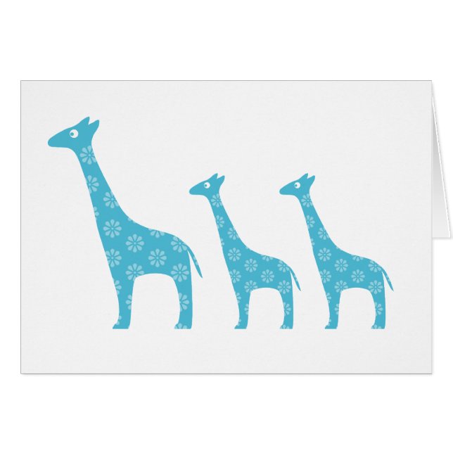 Staande Giraffes (blauw) (Voorkant Horizontaal)