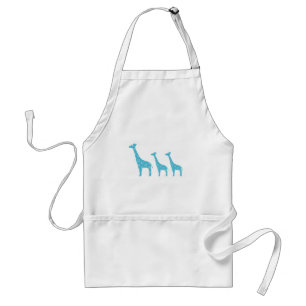 Staande Giraffes (blauw) Standaard Schort
