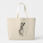 Staande haas grote tote bag (Achterkant)