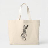 Staande haas grote tote bag (Voorkant)