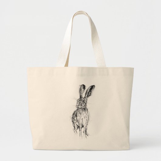 Staande haas grote tote bag (Voorkant)