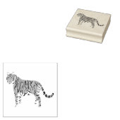 Staande houten zegel voor tijgerhout rubberstempel (Gestempeld)