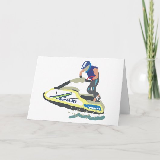 Staande Jet Ski SuperJet Kaart (Voorkant)