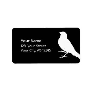 Staande Kanarie Vogel Etiket