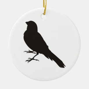 Staande Kanarie Vogel Keramisch Ornament