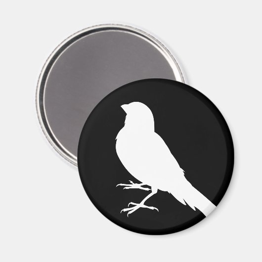 Staande Kanarie Vogel Magneet (Voorkant / Achterkant)