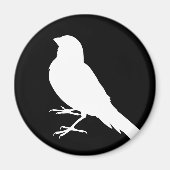 Staande Kanarie Vogel Magneet (Voorkant)