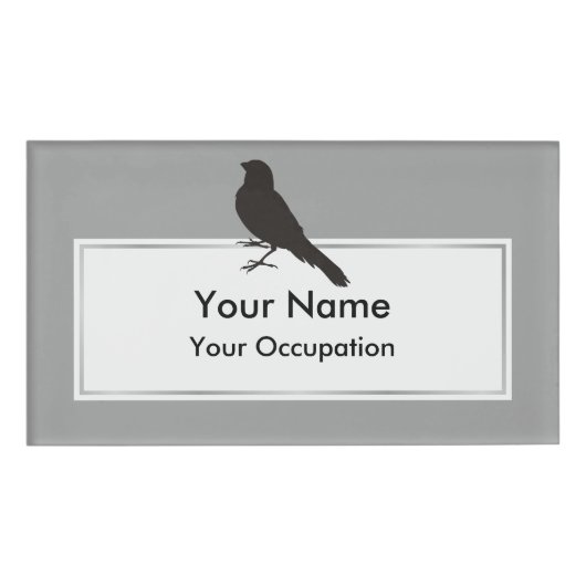 Staande Kanarie Vogel Naambadge (Voorkant)
