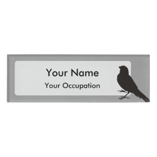 Staande Kanarie Vogel Naambadge