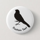 Staande Kanarie Vogel Ronde Button 5,7 Cm (Voorkant)