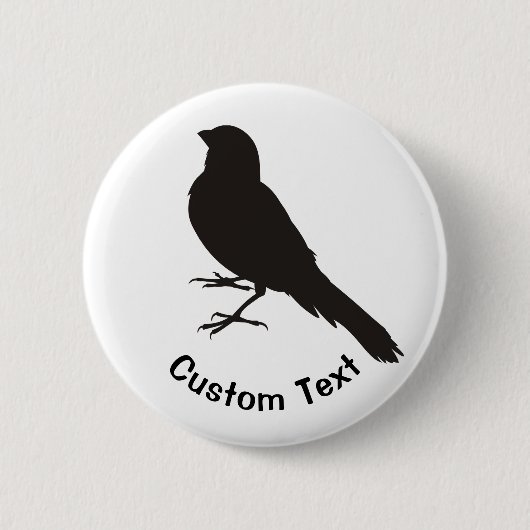Staande Kanarie Vogel Ronde Button 5,7 Cm (Voorkant)