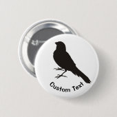 Staande Kanarie Vogel Ronde Button 5,7 Cm (Voorkant /achterkant)