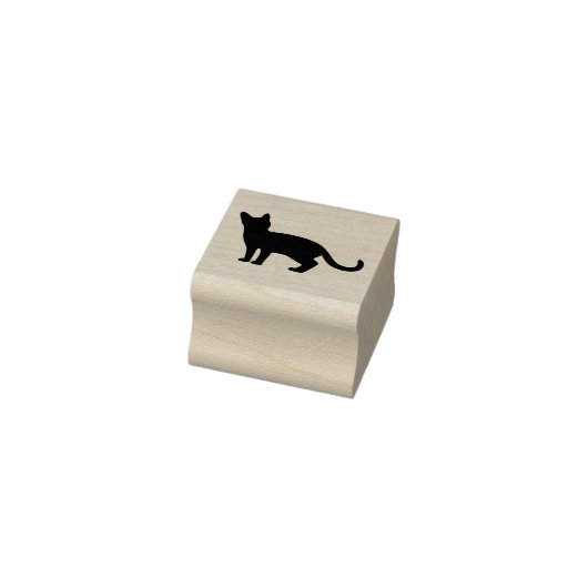 Staande kat silhouet rubber stempel (Stempel)
