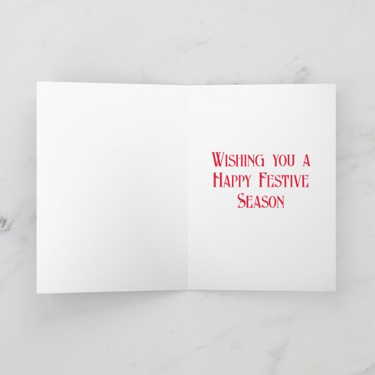 Staande kerst Kaart met Holly (Binnen)