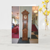 "Staande klok in Lowell Inn" verjaardagskaart Kaart (Gele Bloem)