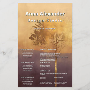 Staande Licht Minimaal Boomontwerp Flyer