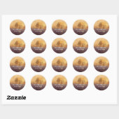 Staande Licht | Minimaal Boomontwerp Ronde Sticker (Vel)