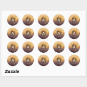 Staande Licht | Minimaal Boomontwerp Ronde Sticker (Vel)