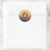 Staande Licht | Minimaal Boomontwerp Ronde Sticker (Tas)