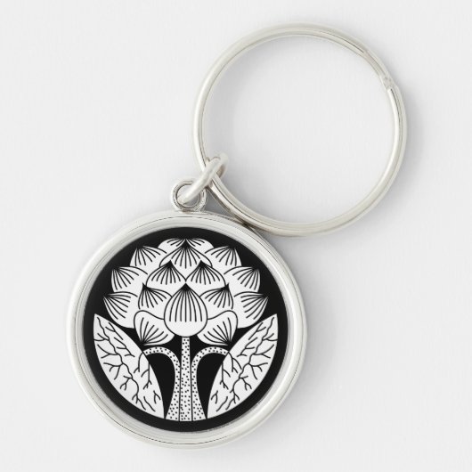 staande lotusbloem sleutelhanger (Voorkant)