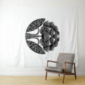 staande lotusbloem wandkleed (In Situ (horizontaal))