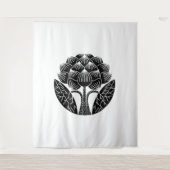staande lotusbloem wandkleed (Voorkant)