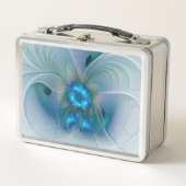 Staande ovaties, abstract blauw turquoise fractaal (Voorkant)