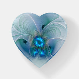 Staande ovaties, abstract blauw turquoise fractaal