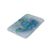 Staande ovaties, abstract blauw turquoise fractaal badmat (Gekanteld)