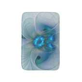 Staande ovaties, abstract blauw turquoise fractaal badmat (Voorkant Verticaal)