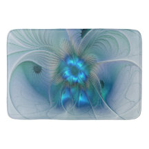 Staande ovaties, abstract blauw turquoise fractaal