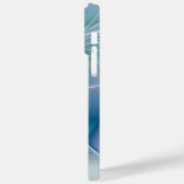 Staande ovaties, abstract blauw turquoise fractaal Case-Mate iPhone case (Achterkant / Links)