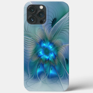 Staande ovaties, abstract blauw turquoise fractaal Case-Mate iPhone case