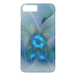 Staande ovaties, abstract blauw turquoise fractaal Case-Mate iPhone case