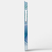 Staande ovaties, abstract blauw turquoise fractaal Case-Mate iPhone case (Achterkant / Links)