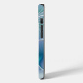 Staande ovaties, abstract blauw turquoise fractaal Case-Mate iPhone case (Achterkant / Links)
