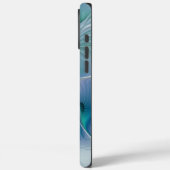 Staande ovaties, abstract blauw turquoise fractaal Case-Mate iPhone case (Achterkant / Links)