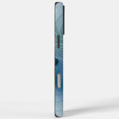 Staande ovaties, abstract blauw turquoise fractaal Case-Mate iPhone case (Achterkant / Rechts)
