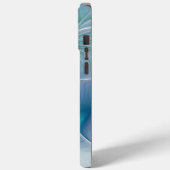 Staande ovaties, abstract blauw turquoise fractaal Case-Mate iPhone case (Achterkant / Links)